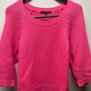 Tibi Hot Pink 3/4 Sleeve Sweater